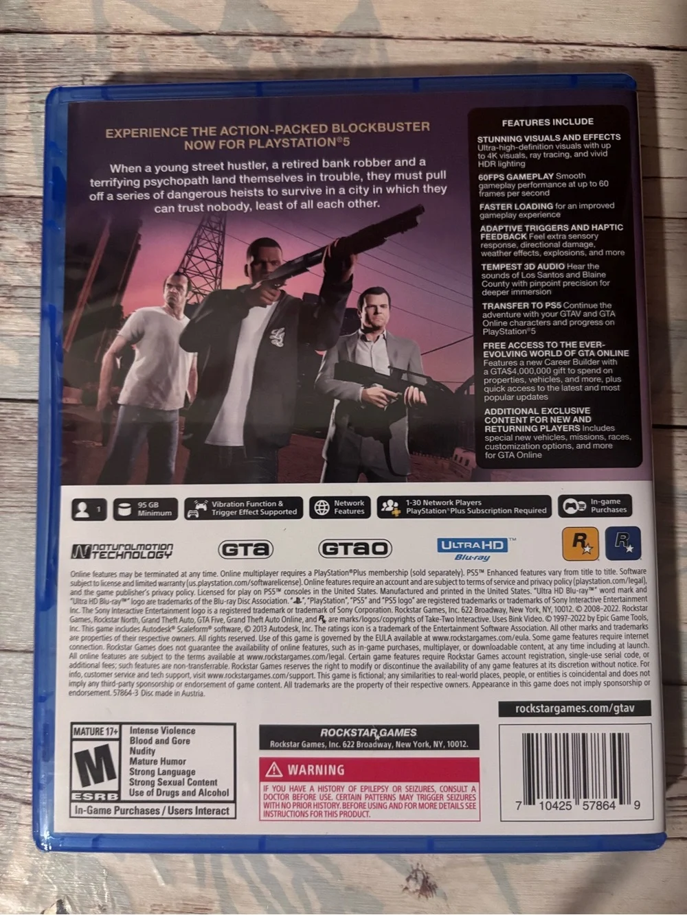 Sony PS5 Grand Theft Auto V – Blue Case Artwork